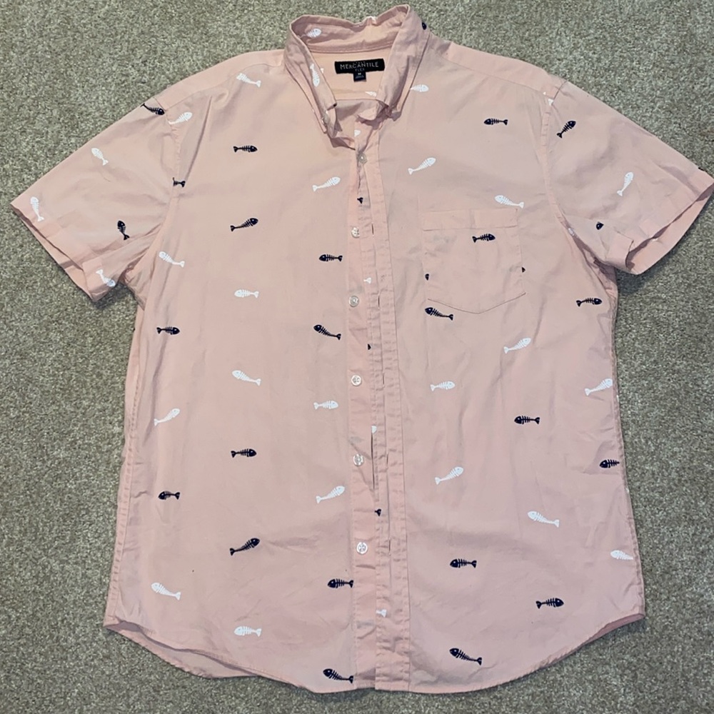 Men’s Patterned Short Sleeved Button Up